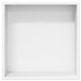 vidaXL Niche de Douche Blanc Mat 32x32x9 cm Acier Inoxydable, Niche de Salle de Bain, étagère de Douche intégrée, Niche Murale d