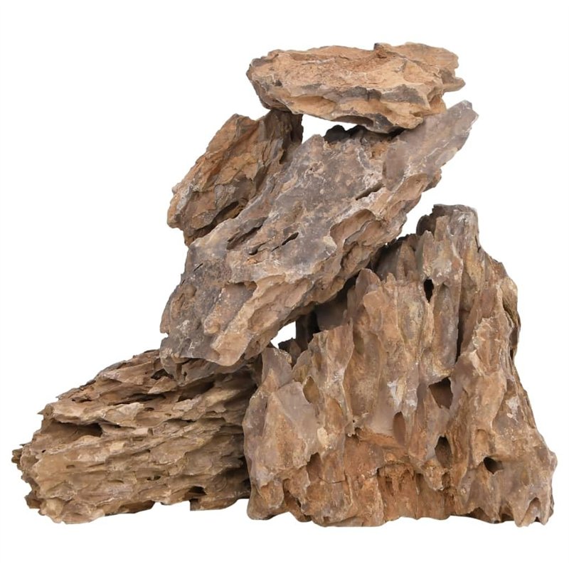 vidaXL Pierres du Dragon, Décoration pour Aquarium, Pierre Naturelle pour Micro-paysages Aménagement des Jardins, 25 kg Mélange 