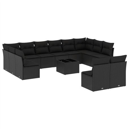vidaXL Salon de Jardin avec Coussins 13 pcs