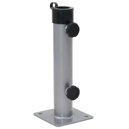 vidaXL Base de Parasol pour mât Ø38/48 mm argenté Acier