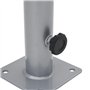 vidaXL Base de Parasol pour mât Ø38/48 mm argenté Acier, Base de Parapluie, Pied de Parasol, Support de Parapluie de Jardin, Sup
