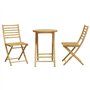 vidaXL Ensemble de Bistro 3 pcs Bambou, Ensemble de Bistro de Jardin, Ensemble de Balcon, Ensemble de Meubles d'extérieur