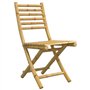 vidaXL Ensemble de Bistro 3 pcs Bambou, Ensemble de Bistro de Jardin, Ensemble de Balcon, Ensemble de Meubles d'extérieur