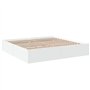 vidaXL Cadre de Lit Double Blanc 200x200 cm en Bois d'Ingénierie - Meuble de Chambre à Coucher