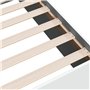 vidaXL Cadre de Lit Double Blanc 200x200 cm en Bois d'Ingénierie - Meuble de Chambre à Coucher, Sommier, Lit à Panneaux, Plate-F