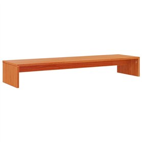 vidaXL Support de Moniteur Marron Miel 100x27x15 cm Bois de pin Solide