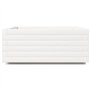 vidaXL Jardinière Blanc 60x60x26,5 cm Bois de pin Massif, jardinière d'extérieur, bac à Fleurs, boîte à Plantes, jardinière de t
