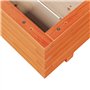 vidaXL Jardinière Cire Marron 60x60x26,5 cm Bois de pin Massif, jardinière d'extérieur, bac à Fleurs, boîte à Plantes, jardinièr