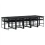 vidaXL Ensemble à Manger de Jardin 11 pcs Noir résine tressée, Ensemble de Salle à Manger d'extérieur, Meuble de Salle à Manger 