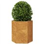 vidaXL Jardinière hexagone 46x40x45 cm Acier résistant aux intempéries, jardinière de Fleurs, jardinière de Patio, jardinière de