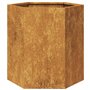 vidaXL Jardinière hexagone 46x40x45 cm Acier résistant aux intempéries, jardinière de Fleurs, jardinière de Patio, jardinière de