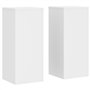 vidaXL Supports pour plantes 2 pcs blanc 30x30x70 cm bois d'ingénierie
