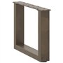 vidaXL Pieds de Table Basse Forme de U 2pcs Acier Naturel 40x(30-31) cm