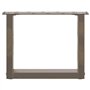 vidaXL Pieds de Table Basse Forme de U 2pcs Acier Naturel 40x(30-31) cm