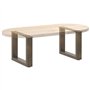 vidaXL Pieds de Table Basse Forme de U 2pcs Acier Naturel 40x(30-31) cm
