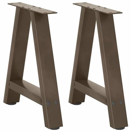 vidaXL Pieds de Table Basse Forme de A 2 pcs 38x(42-43) cm Acier