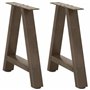 vidaXL Pieds de Table Basse Forme de A 2 pcs 38x(42-43) cm Acier