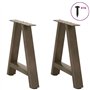 vidaXL Pieds de Table Basse Forme de A 2 pcs 38x(42-43) cm Acier, Pied de Table, Pied de Table en métal, Pied de Meuble, Pied de