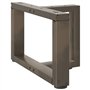 vidaXL Pieds de Table Basse Forme de T 2 pcs Acier Naturel 40x25x(30-31) cm, Pied de Table, Pied de Table en métal, Pied de Meub