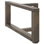 vidaXL Pieds de Table Basse en Forme de T 2 pcs Acier Naturel 60x25x(30-31) cm, Pied de Table, Pied de Table en métal, Pied de M