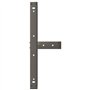 vidaXL Pieds de Table Basse en Forme de T 2 pcs Acier Naturel 60x25x(30-31) cm, Pied de Table, Pied de Table en métal, Pied de M