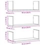 vidaXL Étagères murales 3 pcs chêne Artisanal Bois d'ingénierie