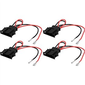 Sound-way 4X Cables adaptateurs fiche pour Enceintes Haut-parleurs Compatible avec Seat