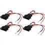 Sound-way 4X Cables adaptateurs fiche pour Enceintes Haut-parleurs Compatible avec Seat