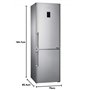 Réfrigérateur Combiné SAMSUNG RB33J3315SA 2 portes 339L (231 + 108) 185 cm Metal Grey