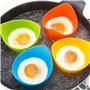 XCWTBL Pocheuse à Oeufs En Silicone Cuit Oeuf Micro Onde, 4 Cuiseurs De Cuisine Antiadhésifs Avec 1 Brosse Huile Pour Ustensiles