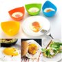 XCWTBL Pocheuse à Oeufs En Silicone Cuit Oeuf Micro Onde, 4 Cuiseurs De Cuisine Antiadhésifs Avec 1 Brosse Huile Pour Ustensiles
