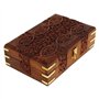 Ajuny Boîte à Bijoux Décorative en Bois Fabriquée à la Main Motif de Sculpture Florale Coffre au Trésor Polyvalent Organisateur