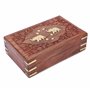 Ajuny Boîte à Bijoux en Bois Faite à la Main pour Femme | Organisateur de Voyage de Stockage Souvenirs Polyvalent Solide | Porte