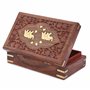 Ajuny Boîte à Bijoux en Bois Faite à la Main pour Femme | Organisateur de Voyage de Stockage Souvenirs Polyvalent Solide | Porte
