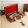 Ajuny Boîte à Bijoux en Bois Faite à la Main pour Femme | Organisateur de Voyage de Stockage Souvenirs Polyvalent Solide | Porte