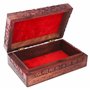 Ajuny Coffre au Trésor Décoratif en Bois Sculpté à la Main 8x5 pouces Motif Arbre de vie Marron - Utilisation Polyvalente comme 