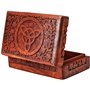 Ajuny Boîte à Bijoux en Bois Faite à la Main Sculptée à la Main Rangement en Bois de Rose pour Femme