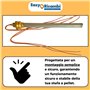 Résistance Bougies Allumage pour poêle à pellets 270 W 140 mm (+/- 2 mm) 130 mm ; diamentro 9,9 mm ; filetage 3/8. Pour AMG Rave