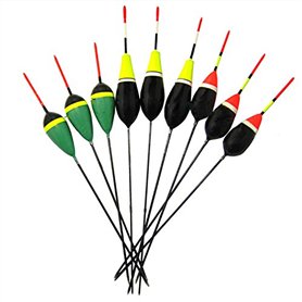Sunature 30 Pièces Collection Flotteur de Pêche Liège Flotteur Bois de Balsa Lumineux 1G + 1G + 2G FL19
