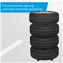 cartrend Unitec 1090 Arbre de Stockage de pneus, Argenté/Noir