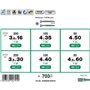 Set comprenant un assortiment de chevilles multi-usages Fischer et un assortiment de vis Spax livrés dans des mallettes de range