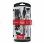 Aristo AR80078 Compas à réglage rapide 9 pièces (compas avec 2 articulations et de nombreux accessoires