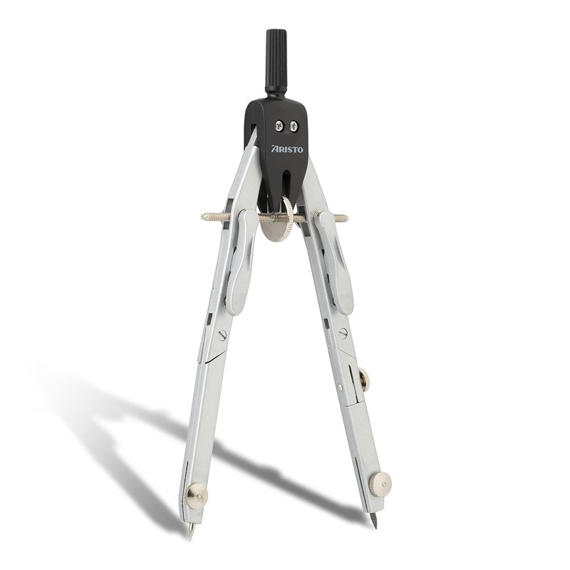 Image secondaire de Aristo AR80078 Compas à réglage rapide 9 pièces (compas avec 2 articulations et de nombreux accessoires, porte-mine avec mines d