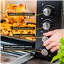 TZS First Austria Mini Four Electrique 30L, 3200W, Four Posable à Convection avec Minuteur 0-60 min, Grille et Plaque de Four av