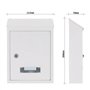Rottner Udine Steel Post Box - White, 300x215x70 mm