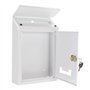 Rottner Udine Steel Post Box - White, 300x215x70 mm