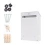 Rottner Udine Steel Post Box - White, 300x215x70 mm