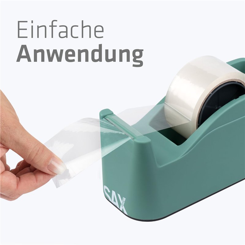 Image secondaire de SAX Tape it Easy XXL Dérouleur de ruban adhésif à une main extra lourd | pour 1x ruban de 50mm ou 2x ruban de 25mm, Dérouleur de