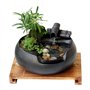 zlw-shop Fontaine d'intérieur Tabletop Fountain Waterfall Desktop Ordinateur Électrique Fontaine Décor Intérieur Extérieur Porta