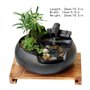 zlw-shop Fontaine d'intérieur Tabletop Fountain Waterfall Desktop Ordinateur Électrique Fontaine Décor Intérieur Extérieur Porta